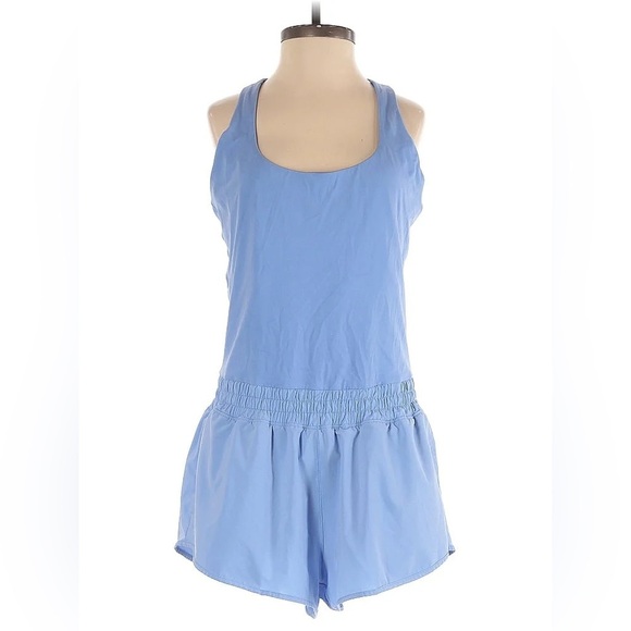Offline by Aerie Real Me Hot Stuff Romper Blue Athletic Shorts Onesie Women’s L - Picture 2 of 12